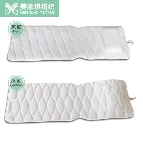 【Non-slip Suction Cup】This unique bathtub mat has 30 large suction cups on the back to keep the pillow on a smooth surface. 【Soft Materials 】The raw materials we choose are high-quality PVC approved by REACH. 【Designed for your comfort】The bath mat features an ergonomic pillow that allows you to apply a mask or mask while bathing. 【Easy To Clean】The machine washable spa pillow is made of 3D air mesh technology with a large mesh on the back. 【Comfortable